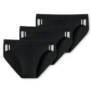 Schiesser 3P 95-5 Stretch Rio Slip 3XL-4XL Svart bomull 4XL Herre