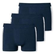 Schiesser 3P 95-5 Stretch Shorts Mørkblå bomull X-Large Herre