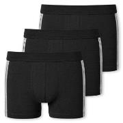 Schiesser 3P 95-5 Stretch Shorts 3XL-4XL Svart bomull 3XL Herre