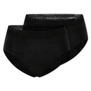 Schiesser Truser 2P Care Retro Period Pants Svart bomull 40 Dame