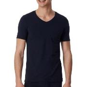Schiesser Long Life Soft Shirt Short Sleeve V-neck Mørkblå X-Large Her...