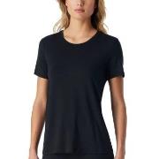 Schiesser Women Mix and Relax T-Shirt Svart bomull 42 Dame