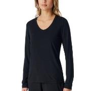 Schiesser Women Mix and Relax V-neck Long Sleeve Svart modal 40 Dame