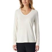 Schiesser Women Mix and Relax V-neck Long Sleeve Benhvit modal 44 Dame