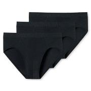 Schiesser 3P Supermini Organic Cotton Briefs Svart bomull X-Large Herr...