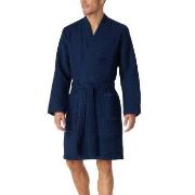 Schiesser Waffle Bathrobe Mørkblå bomull X-Large Herre