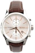 Hugo Boss Herreklokke 1513280 Jet Sølvfarget/Lær Ø42 mm