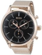 Hugo Boss Herreklokke 1513548 Chronograph Sort/Rose-gulltonet stål