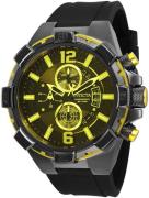 Invicta Herreklokke 33061 Aviator Sort/Gummi Ø50.5 mm