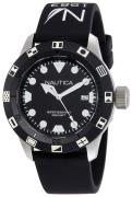 Nautica Herreklokke NAI09509G Analog Sort/Gummi Ø44 mm