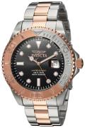 Invicta Herreklokke 24625 Pro Diver Sort/Rose-gulltonet stål Ø47 mm