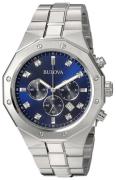 Bulova Herreklokke 96D138 Blå/Stål Ø44 mm