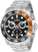 Invicta Herreklokke 33299 Pro Diver Sort/Stål Ø50 mm