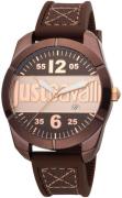 Just Cavalli Herreklokke JC1G106P0035 Brun/Tekstil Ø43 mm