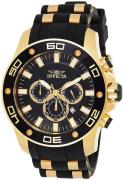 Invicta Herreklokke 26086 Pro Diver Sort/Gulltonet stål Ø50 mm