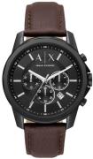 Armani Exchange Herreklokke AX1732 Banks Sort/Lær Ø44 mm