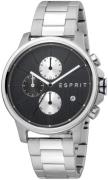 Esprit Herreklokke ES1G155M0065 Course Sort/Stål Ø42 mm