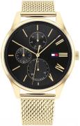 Tommy Hilfiger Herreklokke 1791848 Damon Sort/Gulltonet stål Ø44 mm