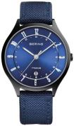 Bering Herreklokke 11739-827 Titanium Blå/Tekstil Ø39 mm