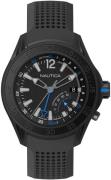 Nautica Herreklokke NAPBRW005 Sort/Gummi Ø50 mm