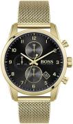 Hugo Boss Herreklokke 1513838 Skymaster Sort/Gulltonet stål Ø44 mm