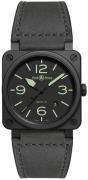 Bell & Ross Herreklokke BR0392-BL3-CE-SCA Br 03-92 Sort/Lær