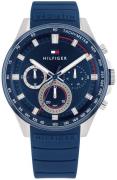 Tommy Hilfiger Herreklokke 1791970 Max Blå/Gummi Ø45 mm