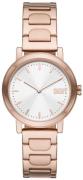 DKNY Dameklokke NY6622 Soho D Hvit/Gulltonet stål Ø34 mm