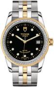 Tudor M55023-0022 Glamour Date Sort/Gulltonet stål Ø36 mm