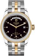 Tudor M56003-0008 Glamour Day-Date Sort/18 karat gult gull Ø39 mm