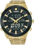 Lorus Herreklokke RW646AX9 Sports Sort/Gulltonet stål Ø46 mm