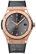 Hublot Herreklokke 542.OX.7081.LR Classic Fusion Grå/Lær Ø42 mm