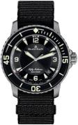 Blancpain Herreklokke 5015-12B30-NABA Fifty Fathoms Sort/Tekstil Ø45