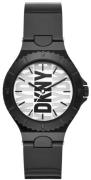 DKNY Dameklokke NY6645 Chambers Hvit/Gummi Ø36 mm