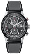 TAG Heuer Herreklokke CAR201W.FT6095 Carrera Sort/Gummi Ø43 mm