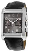 Baume & Mercier Herreklokke MOA10030 Hampton Sort/Lær 48.4x34.3