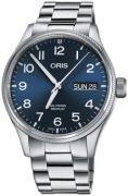 Oris Herreklokke 01 752 7698 4065-07 8 22 19 Aviation Blå/Stål Ø45