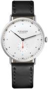 Nomos Glashütte Herreklokke N-1108 Metro Hvit/Lær Ø38.5 mm