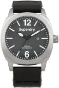 Superdry Herreklokke SYG103TW Classic Sort/Lær Ø45 mm