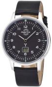 Master Time Herreklokke MTGS-10658-71L Funk Slim II Sort/Lær Ø42 mm