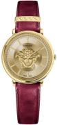 Versace Dameklokke VE8103821 V Circle Gullfarget/Lær Ø38 mm