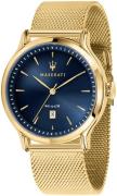 Maserati Herreklokke R8853118014 Epoca Blå/Gulltonet stål Ø42 mm