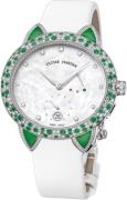 Ulysse Nardin Dameklokke 3100-126BC-991 Ladies Jade Hvit/Lær 39x36 mm