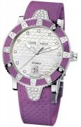 Ulysse Nardin Dameklokke 8103-101E-3C-10.17 Ladies Diver Hvit/Gummi