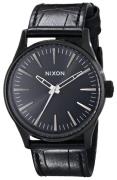 Nixon Herreklokke A3771886-00 The Sentry Sort/Lær Ø38 mm