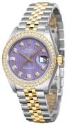 Rolex Dameklokke 279383RBR-0015 Lady-Datejust 28 Lilla/18 karat gult