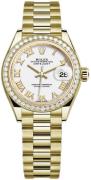 Rolex Dameklokke 279138RBR-0031 Lady-Datejust 28 Hvit/18 karat gult