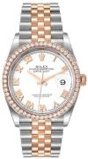 Rolex Dameklokke 126281RBR-0003 Datejust 36 Hvit/18 karat rosé gull