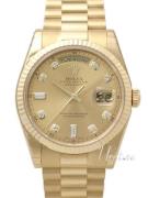 Rolex Herreklokke 118238-0116 Day-Date Champagnefarget/18 karat gult