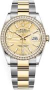 Rolex Dameklokke 126283RBR-0024 Datejust 36 Gulltonet/18 karat gult